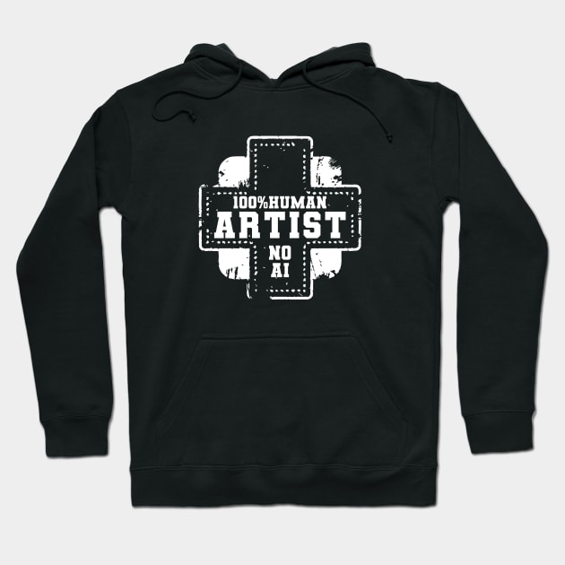 no ai - Artist protest Hoodie by Akimatax